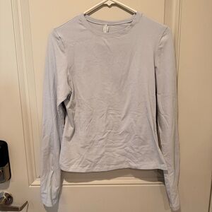 SKIMS Women’s Long-Sleeve Crew Neck Top - Light Blue